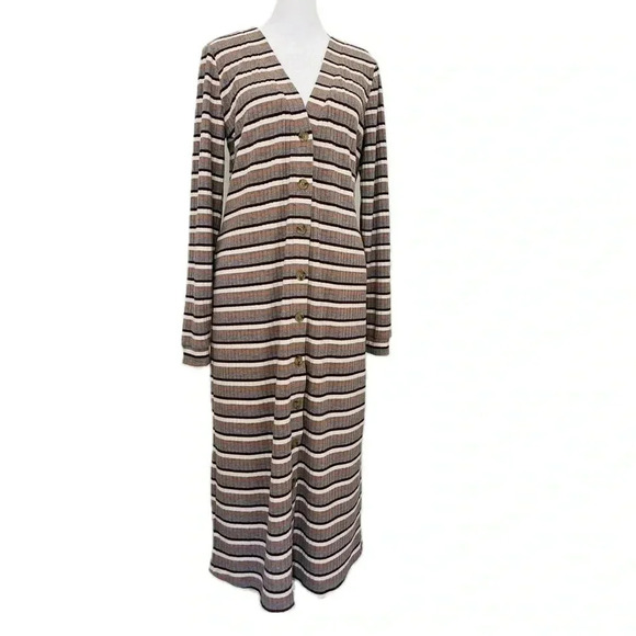 Loft striped button down shirt dress size small - Picture 1 of 11